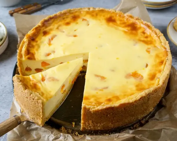 Ein saftiger Mandarinen Schmand Kuchen mit einem knusprigen Boden und fruchtigen Mandarinenstücken. Perfekt für jeden Anlass.