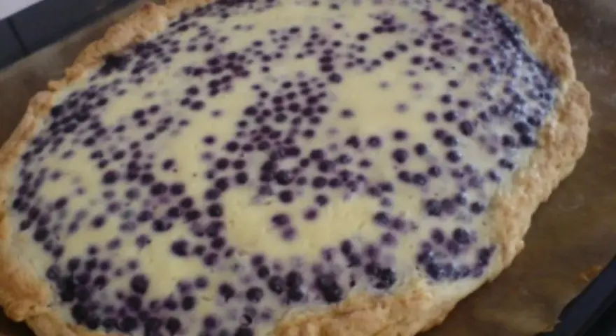 Blaubeerkuchen mit saurer Sahne, ein köstliches Rezept für den Sommer.